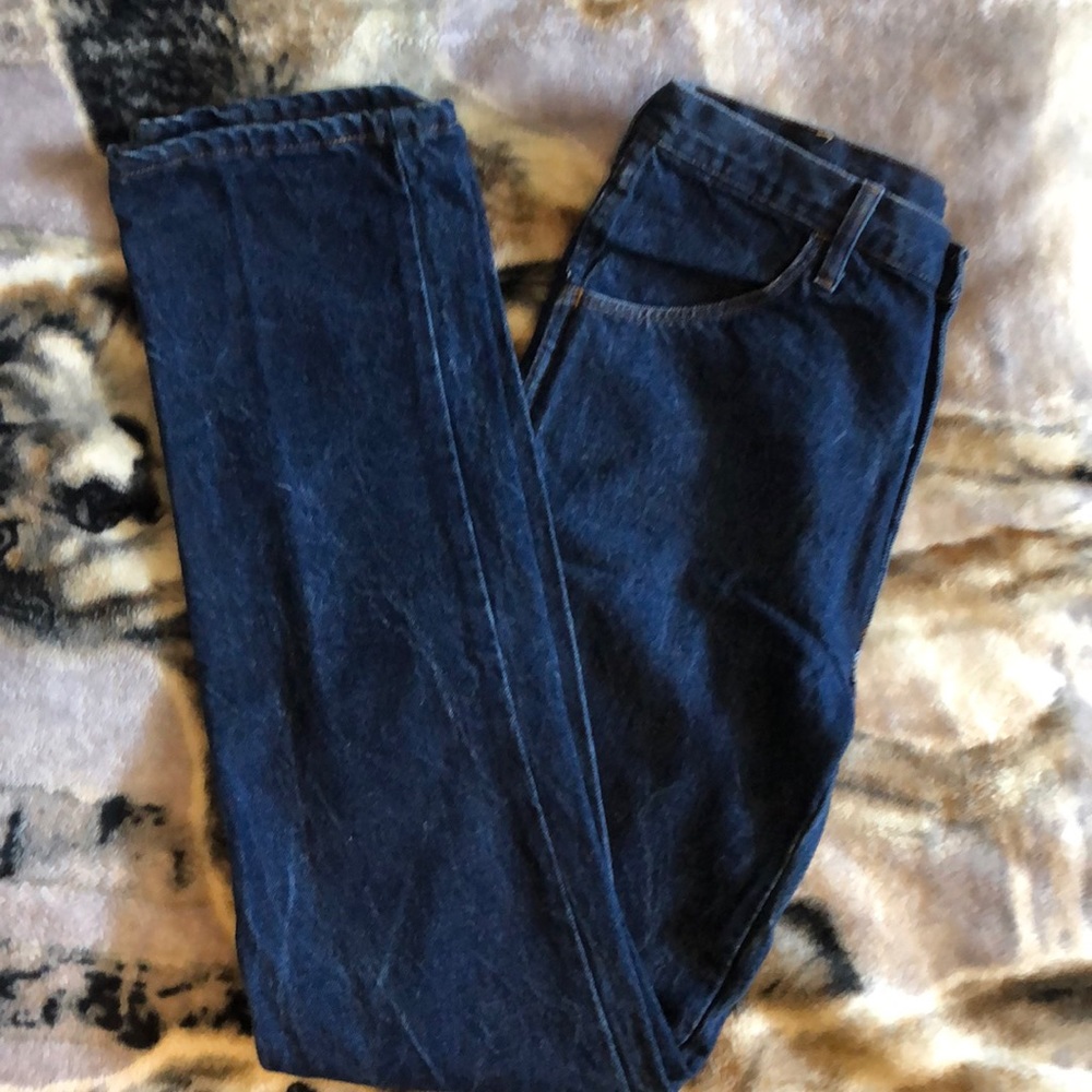 Rustler men’s size 34x36 dark blue jeans EUC